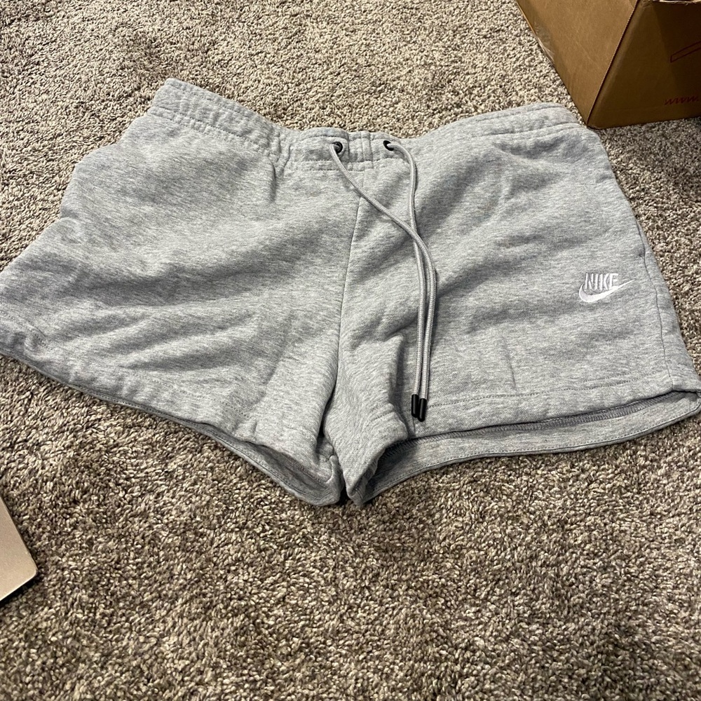 Gray Nike lounge shorts